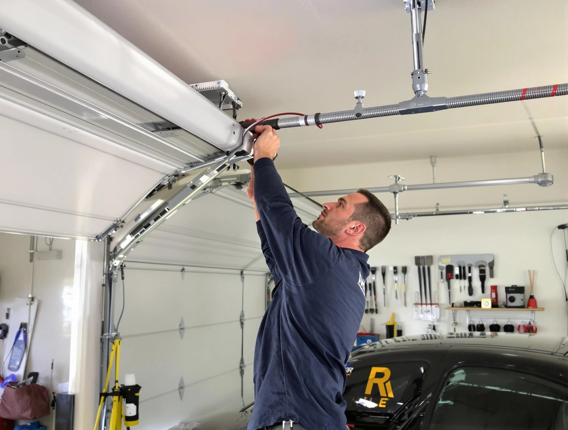 Chartiers Garage Door Repair technician performing garage door cable repair in Chartiers