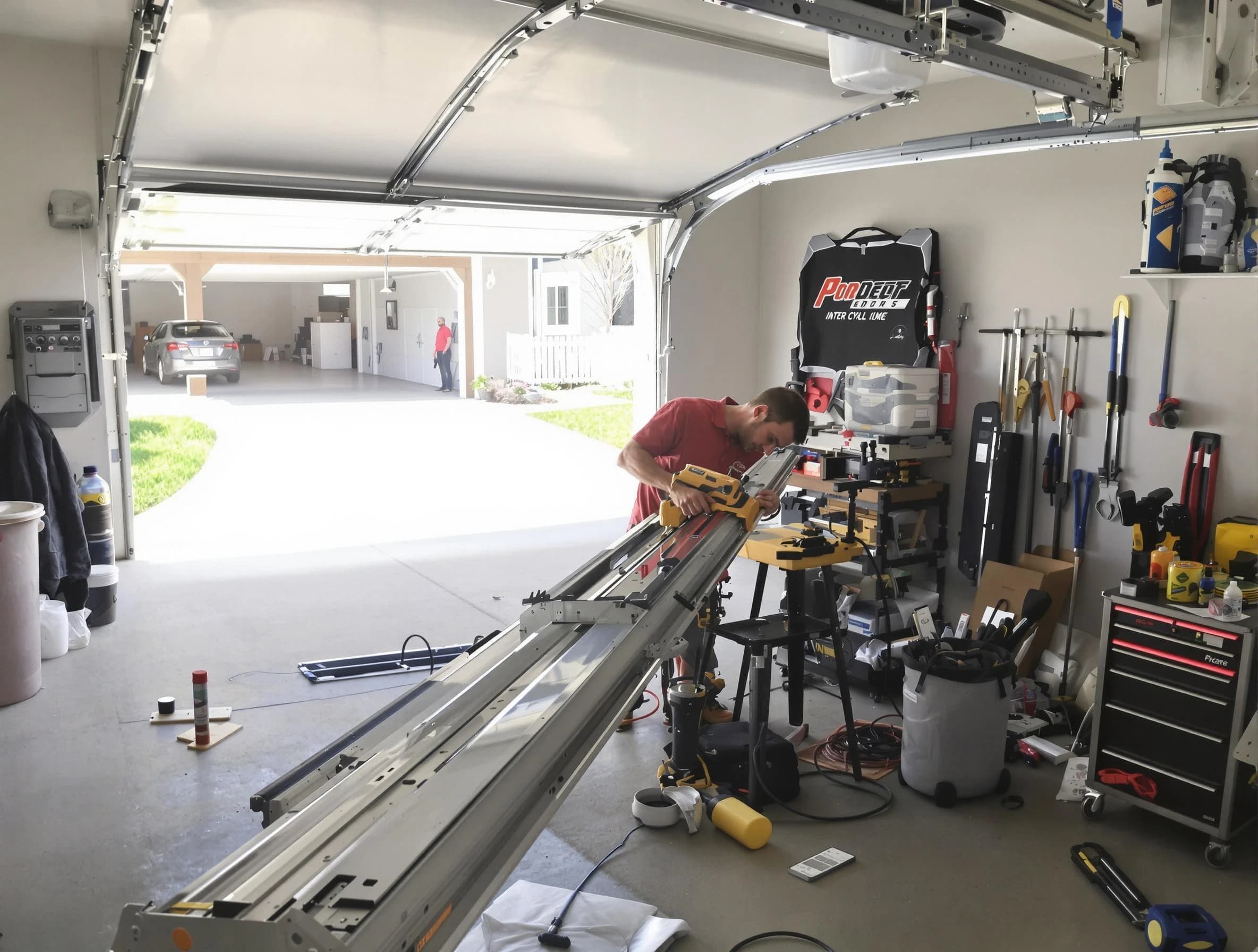 Chartiers Garage Door Repair expert performing track repair in Chartiers