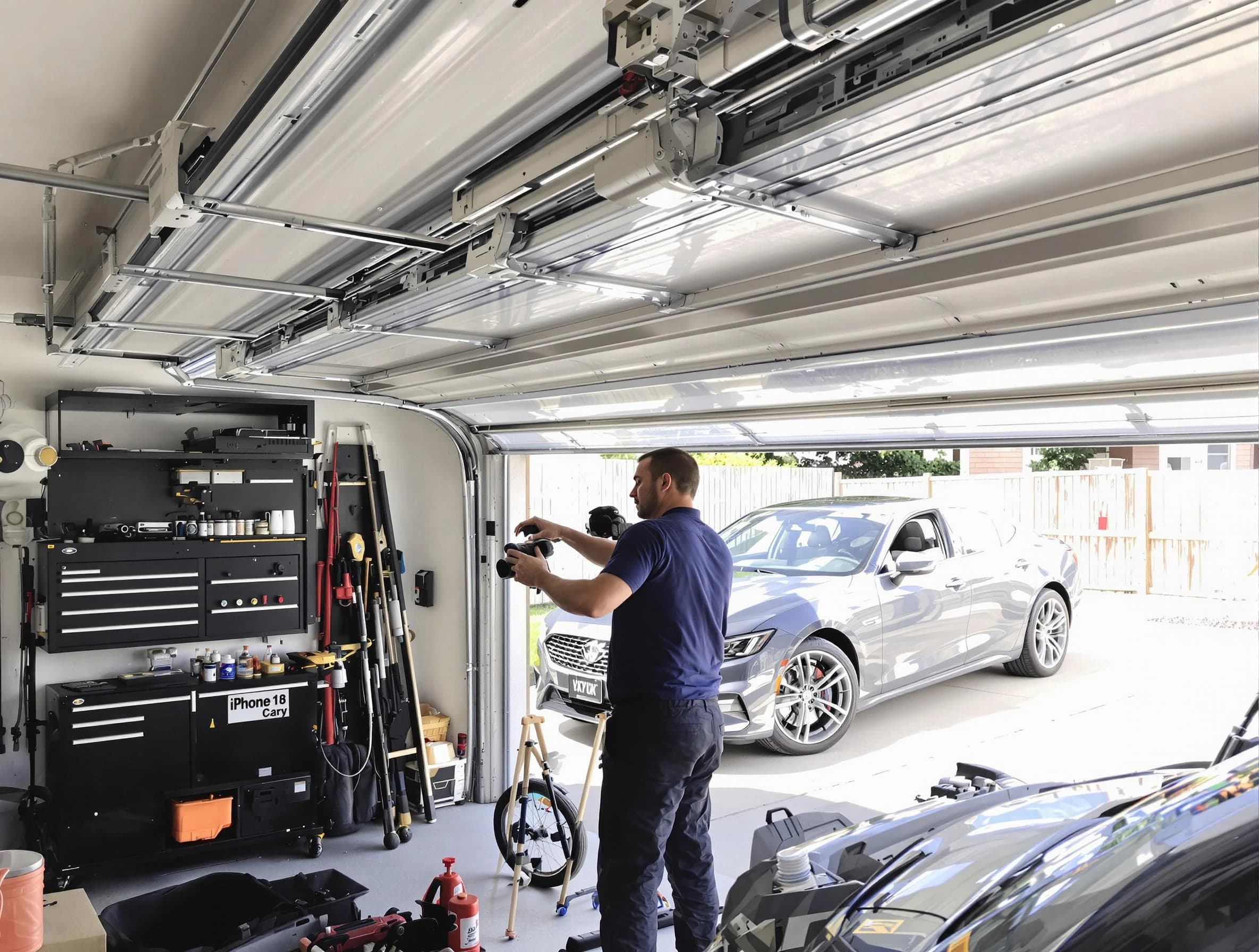 Chartiers Garage Door Repair technician fixing noisy garage door in Chartiers