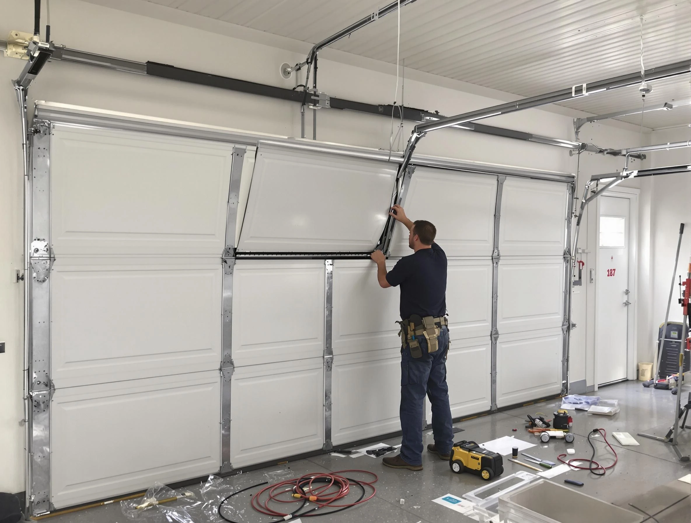 Garage Door Section Replacement in Chartiers