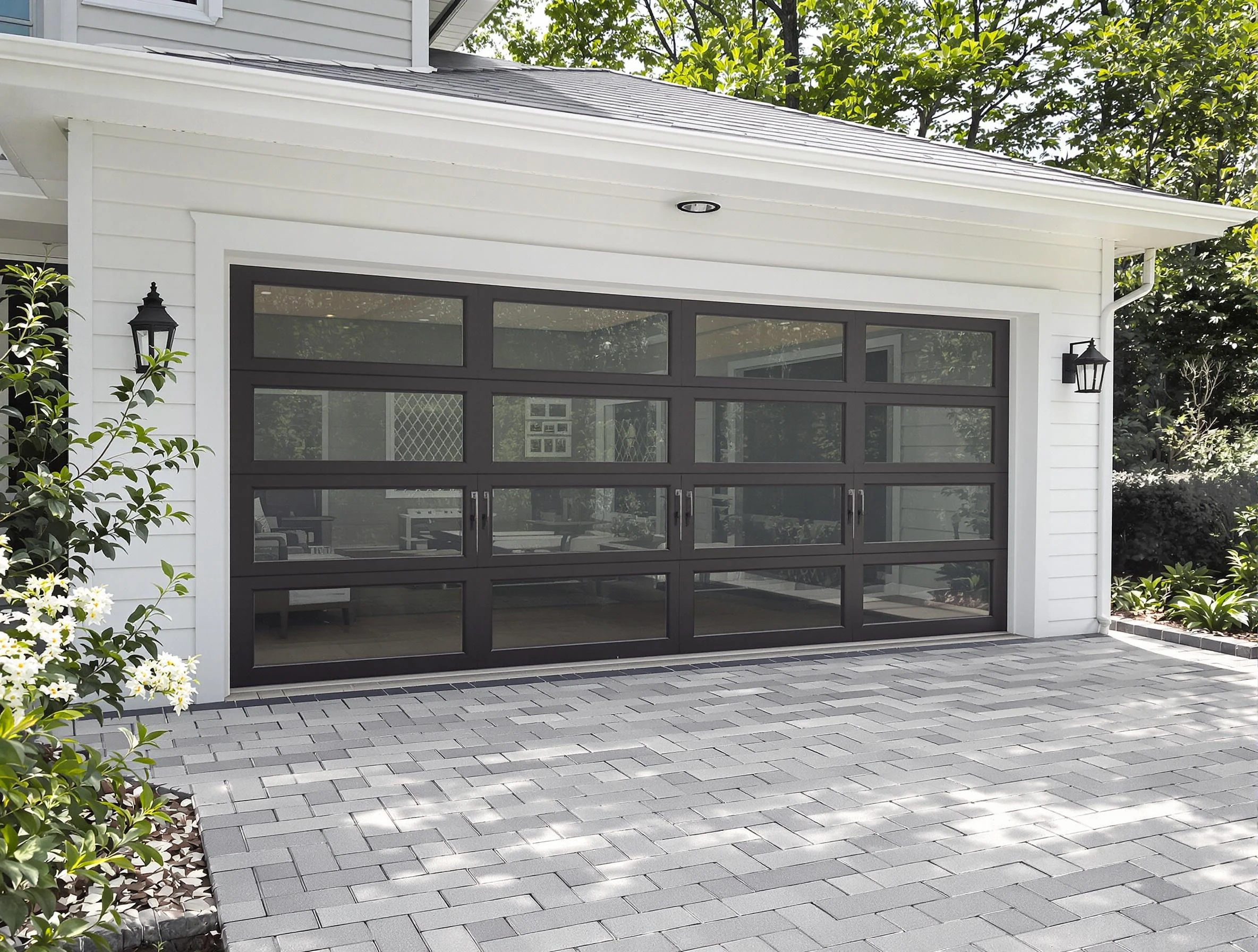 Chartiers Garage Door Repair design specialist presenting custom garage door options to Chartiers homeowner